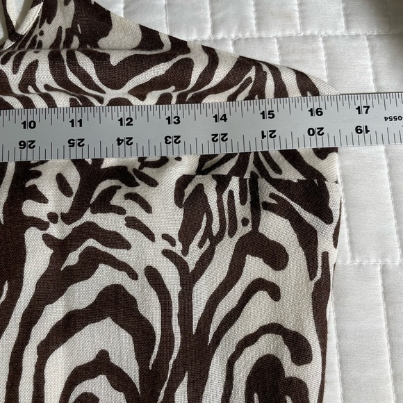 Lilly PULITZER White Brown Angel Maxi Halter Dress Sz S Zebra Animal Print Beach - Picture 12 of 16
